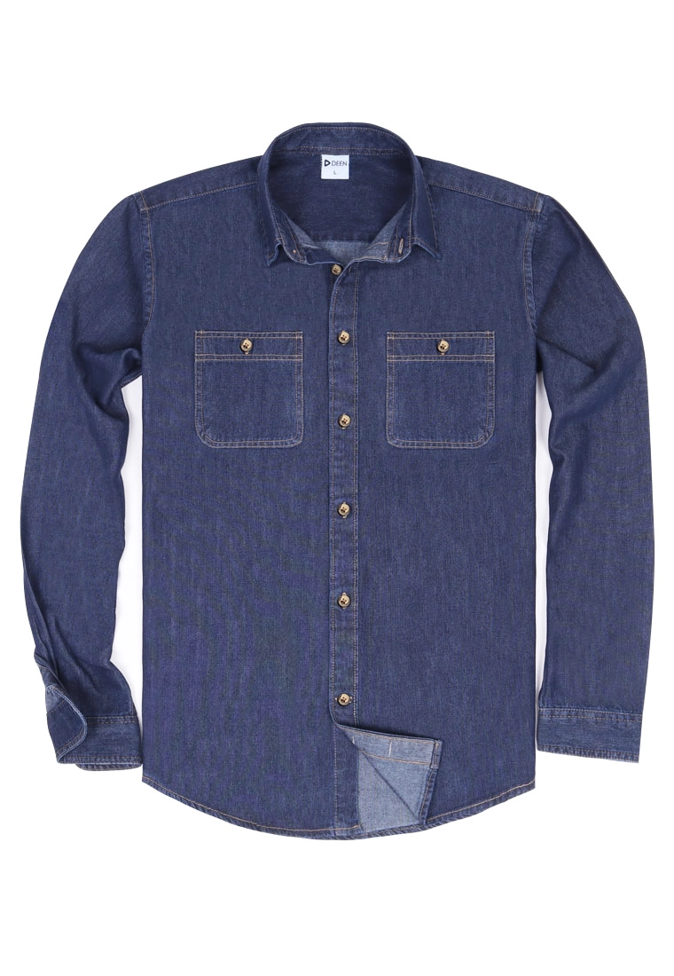 DEEN Indigo Dark Blue Denim Shirt 31