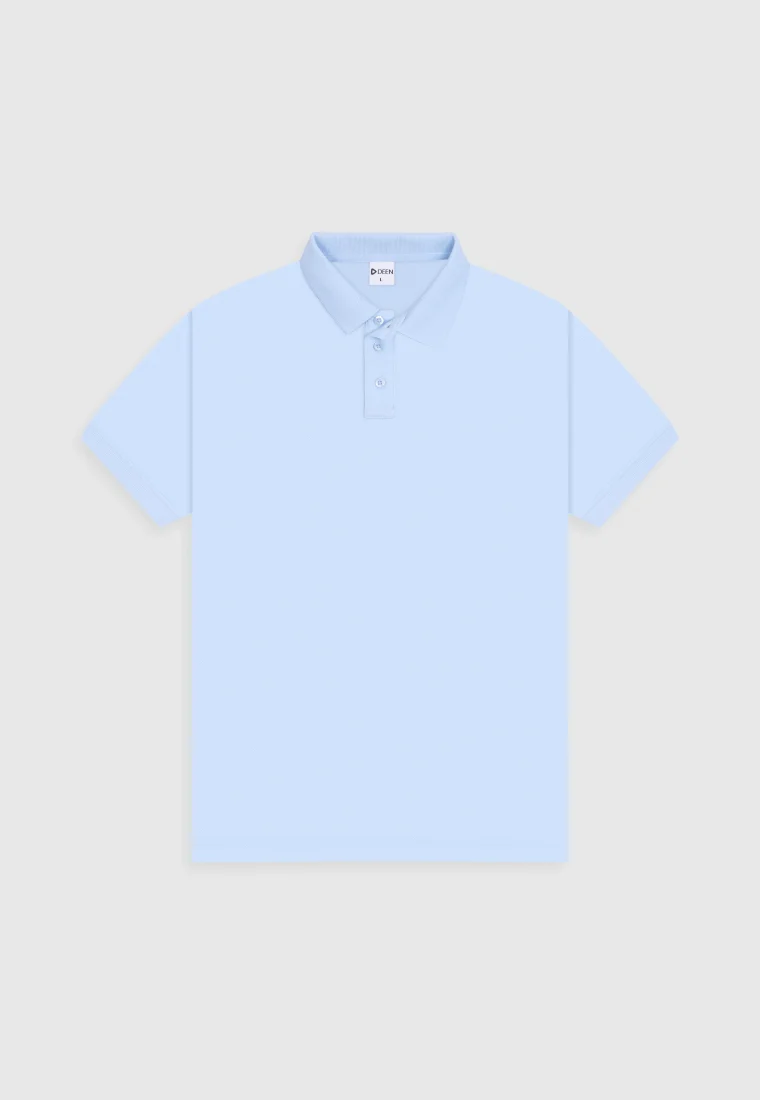 Sky Blue Polo Shirt in Cotton Blend