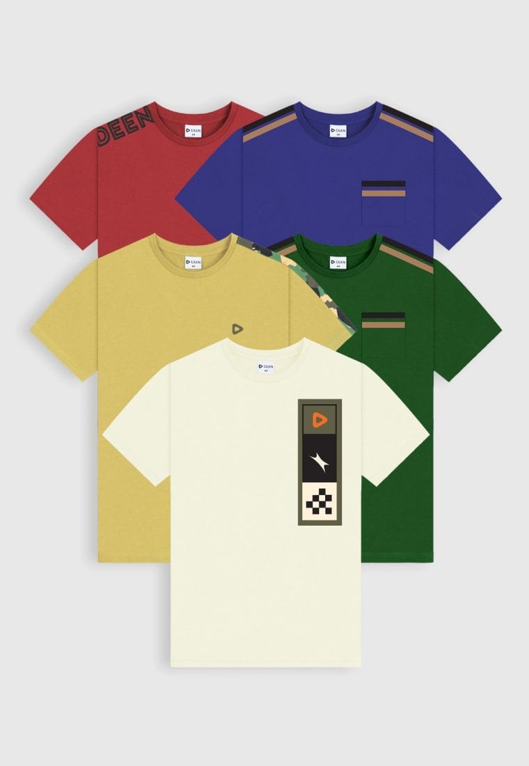 5 T-shirt Bundle (SAVE Tk. 150)