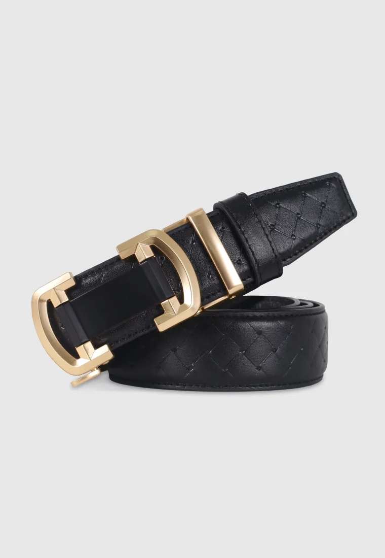 Black Leather Gear Belt