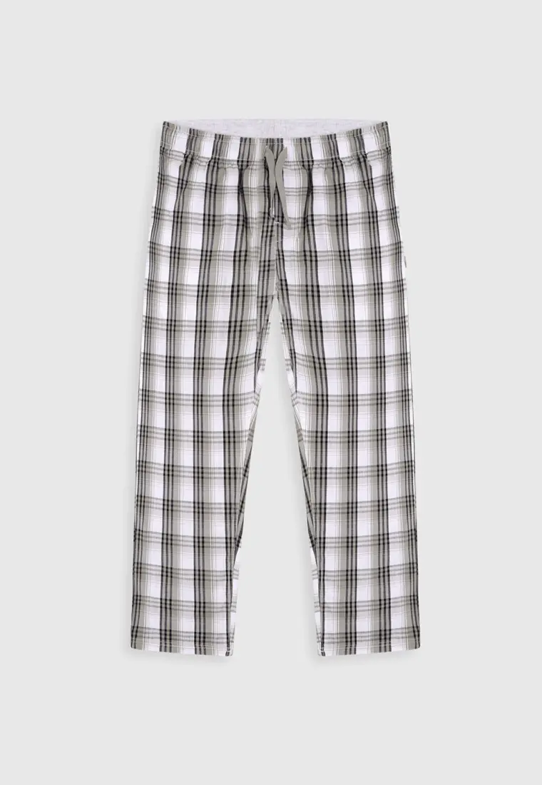 Sand Check Trousers – Regular Fit